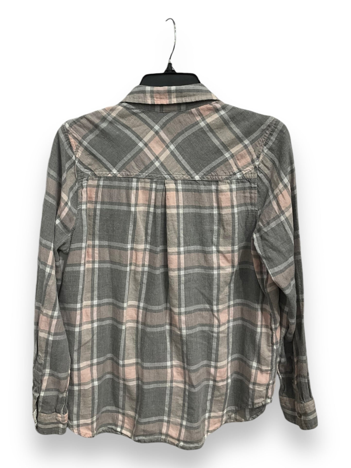 Top Long Sleeve By Lucky Brand In Plaid Pattern, Size: M