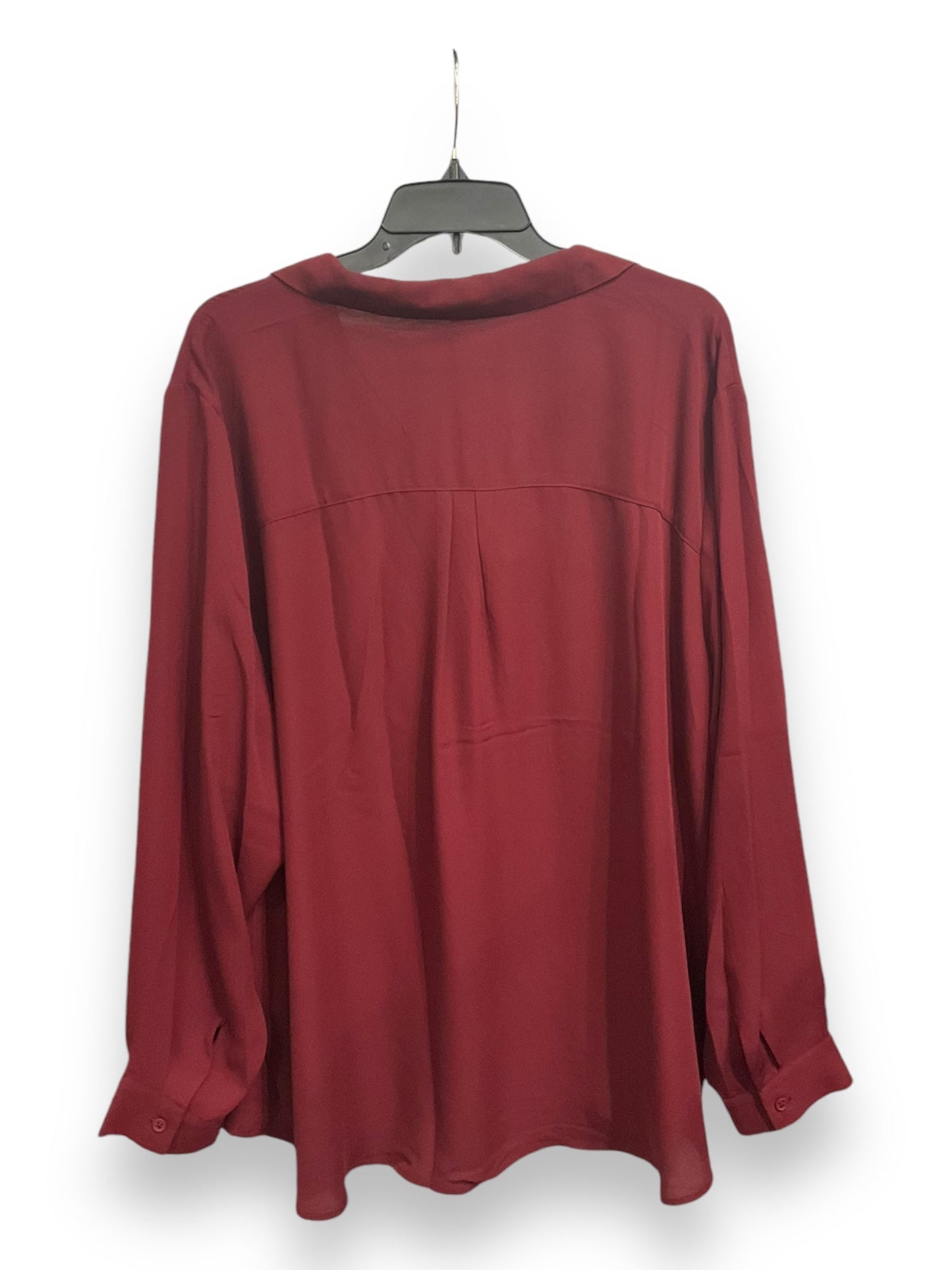 Blouse Long Sleeve By Maurices In Red, Size: 3x