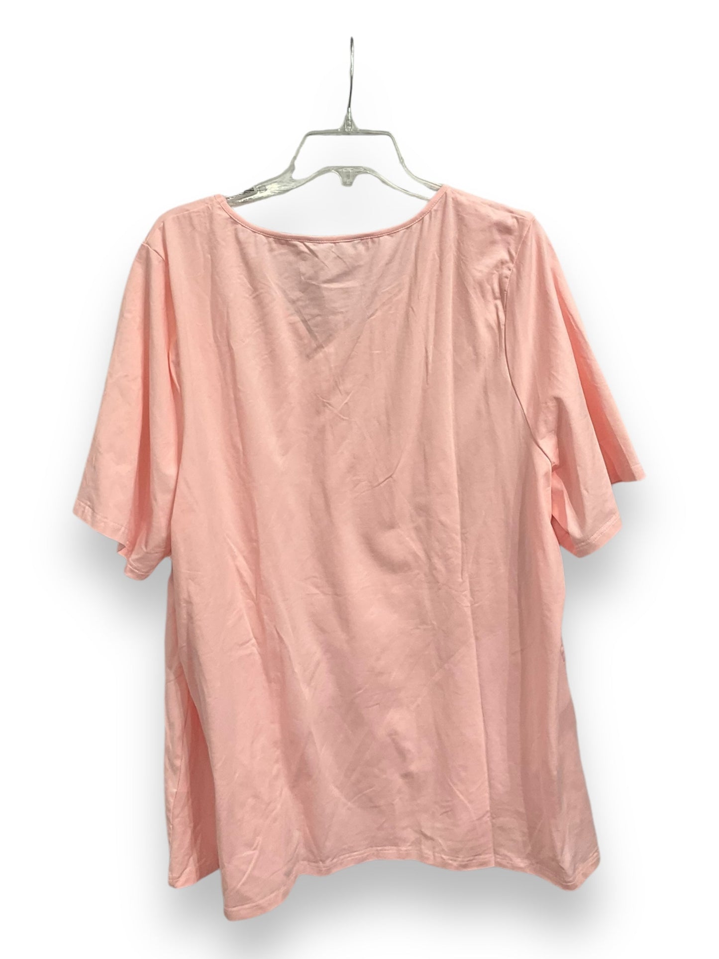 Top Short Sleeve Basic By Clothes Mentor In Pink, Size: 4x