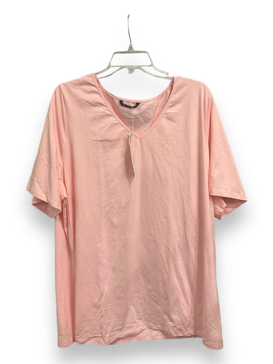 Top Short Sleeve Basic By Clothes Mentor In Pink, Size: 4x