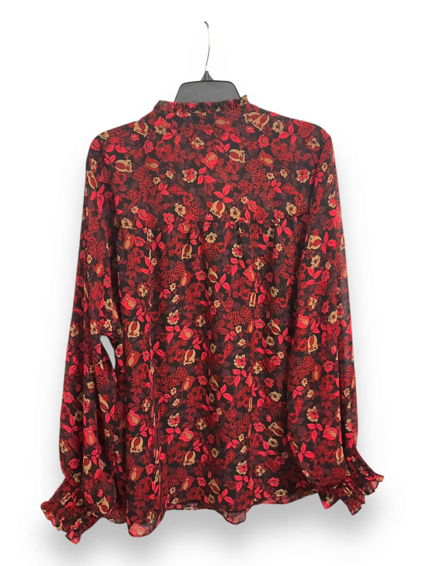 Blouse Long Sleeve By Lane Bryant In Floral Print, Size: 4x