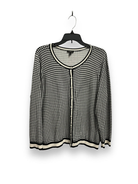 Cardigan By Talbots In Black & White, Size: 2x