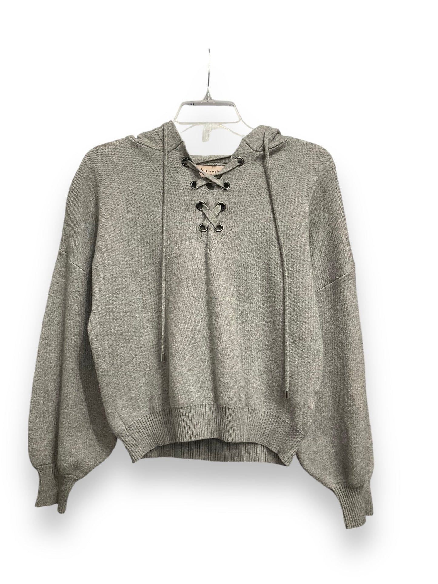 Top Long Sleeve By Philosophy In Grey, Size: S