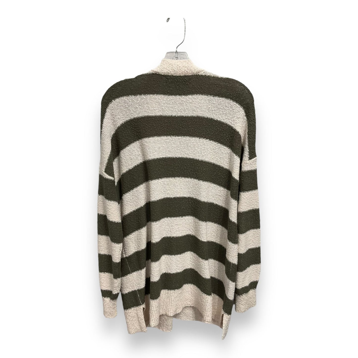 Cardigan By Loft In Striped Pattern, Size: L