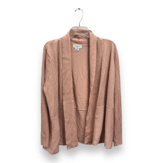 Cardigan By Liz Claiborne In Peach, Size: 2x