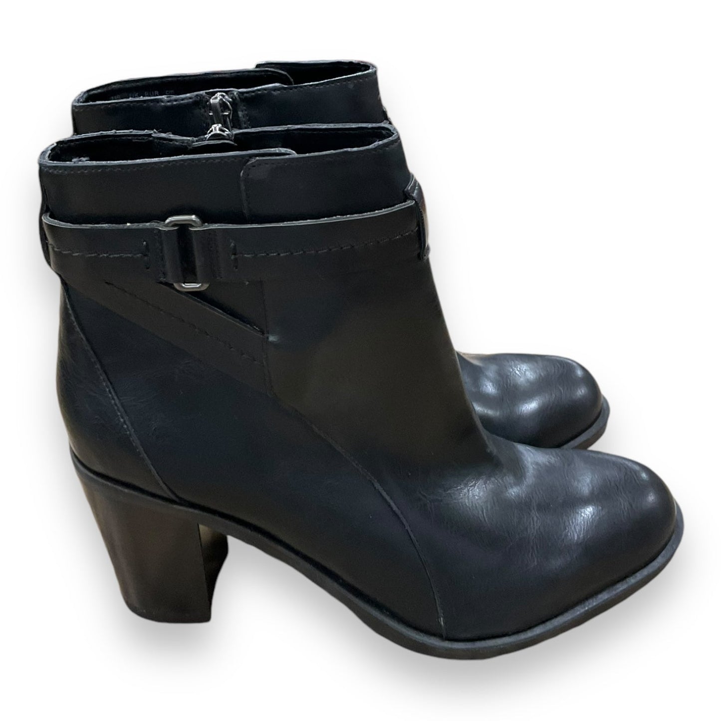 Boots Ankle Heels By Franco Sarto In Black, Size: 9.5