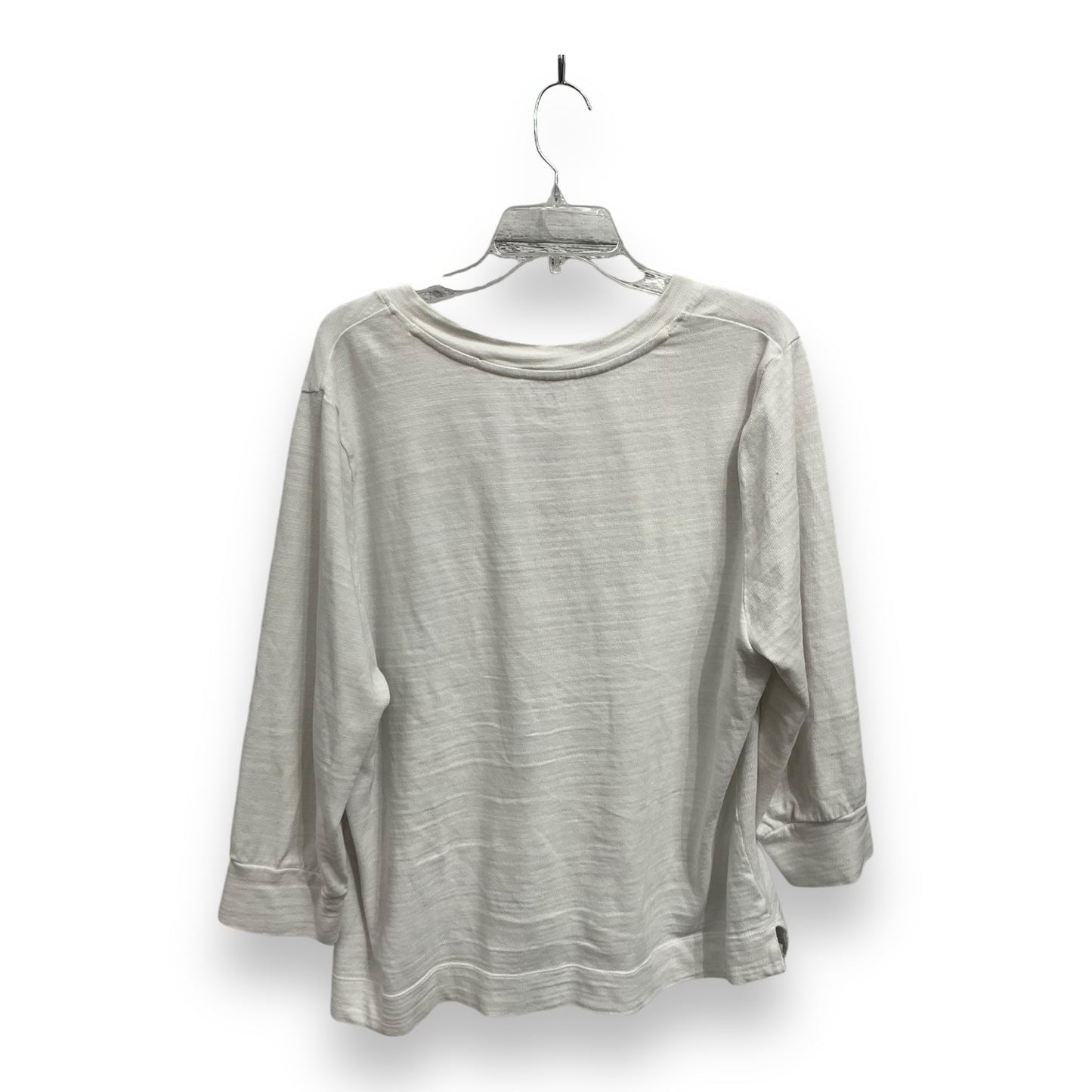 Top 3/4 Sleeve By Loft In White, Size: Xxl