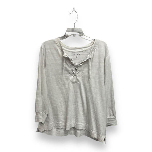 Top 3/4 Sleeve By Loft In White, Size: Xxl