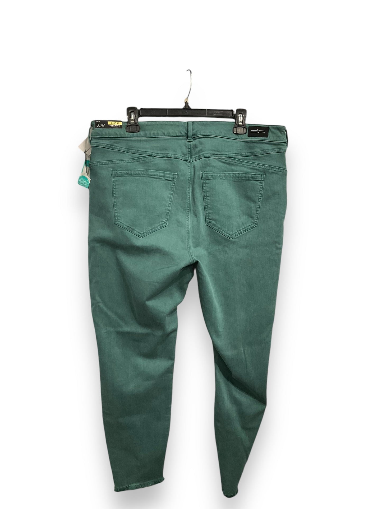 Jeans Skinny By Liverpool In Green Denim, Size: 20