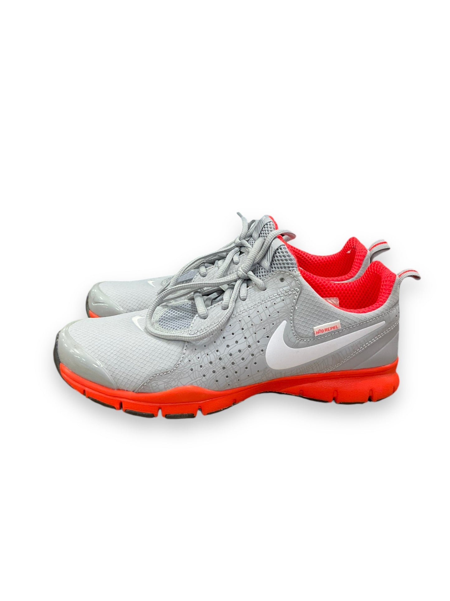 Shoes Athletic By Nike In Grey & Orange, Size: 9