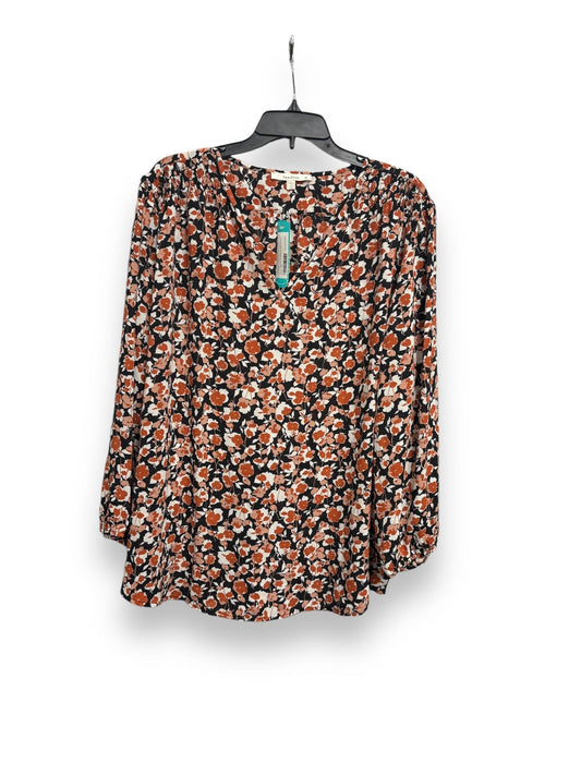 Blouse Long Sleeve By Fun 2 Fun In Floral Print, Size: 3x