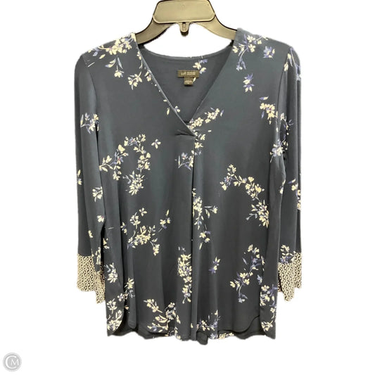 Top 3/4 Sleeve By J. Jill In Floral Print, Size: Xs