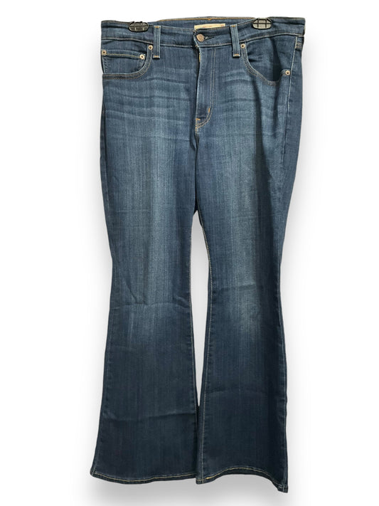 Jeans Flared By Levis In Blue Denim, Size: 12