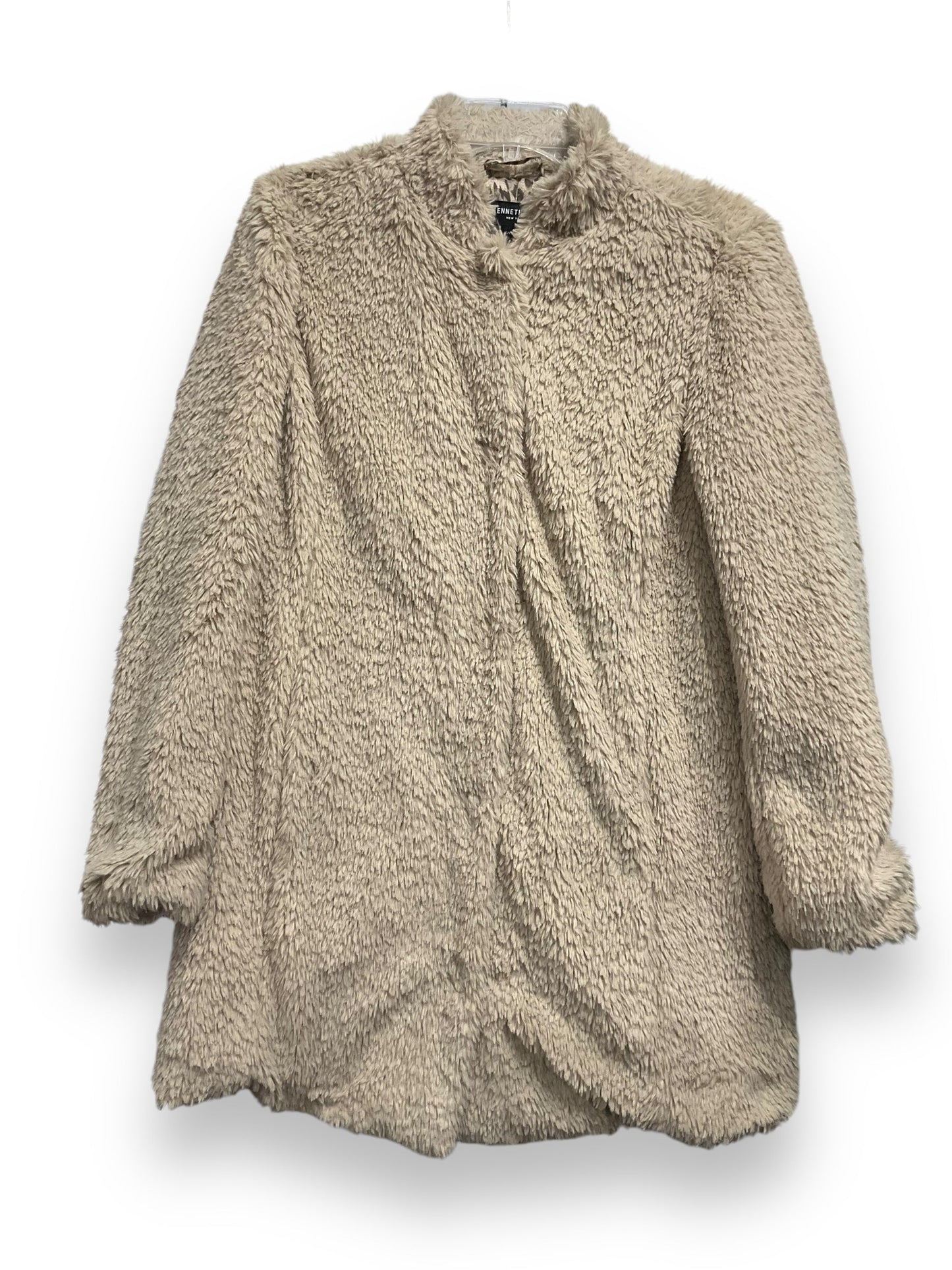 Coat Faux Fur & Sherpa By Kenneth Cole In Tan, Size: S