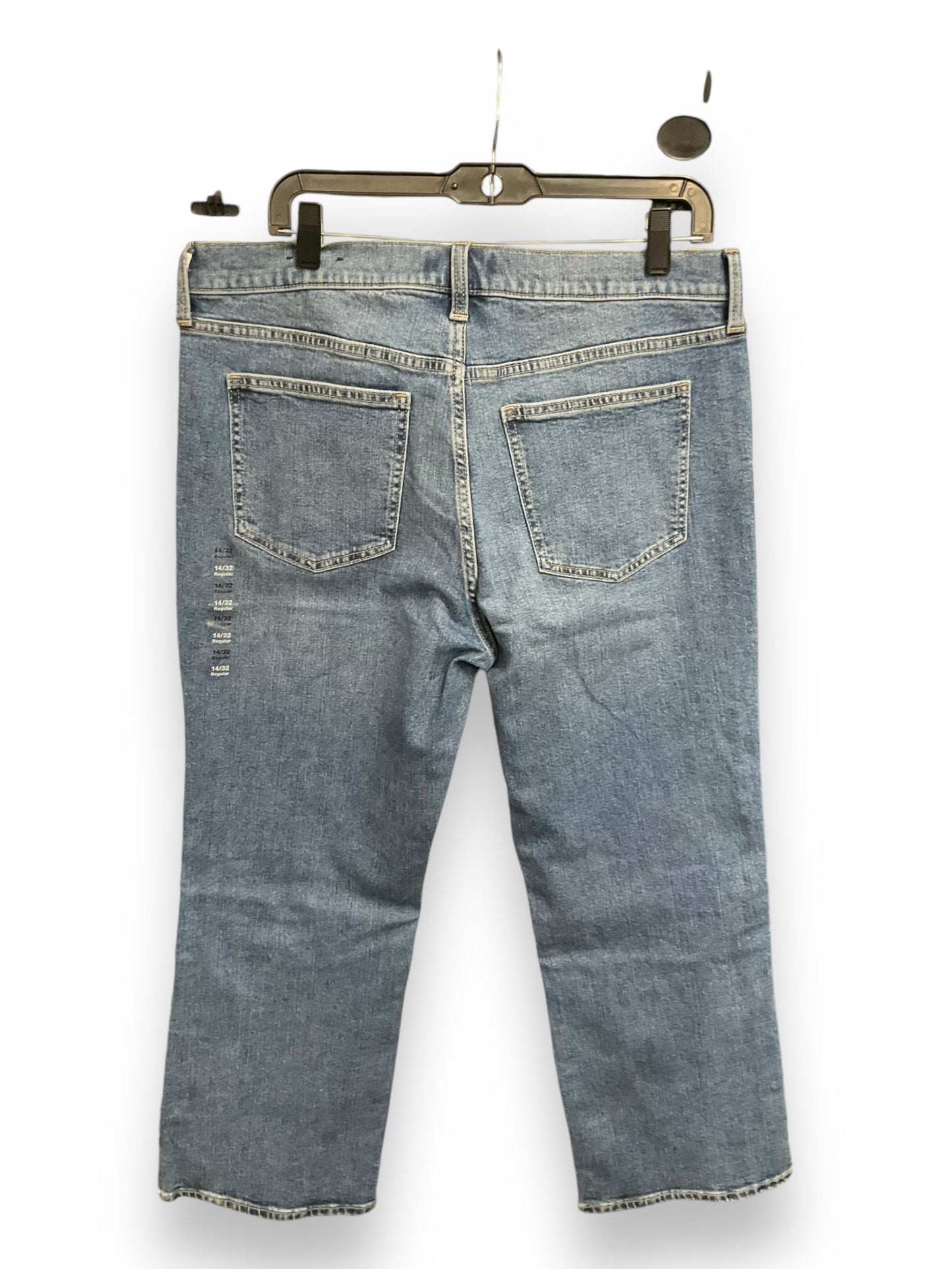 Jeans Straight By Gap In Blue Denim, Size: 14