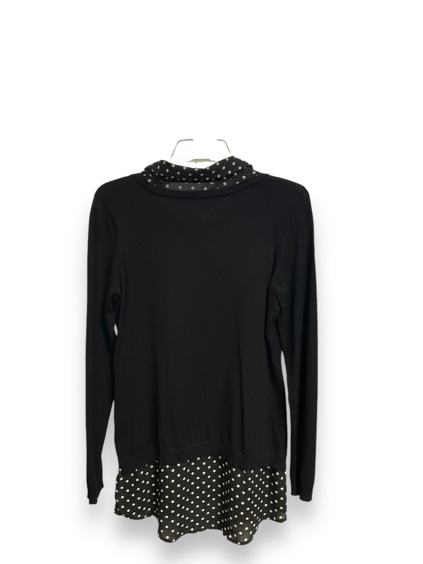 Top Long Sleeve By Adrianna Papell In Black, Size: M