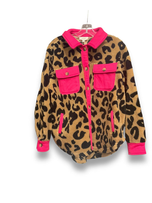 Jacket Faux Fur & Sherpa By Oddi In Animal Print, Size: S