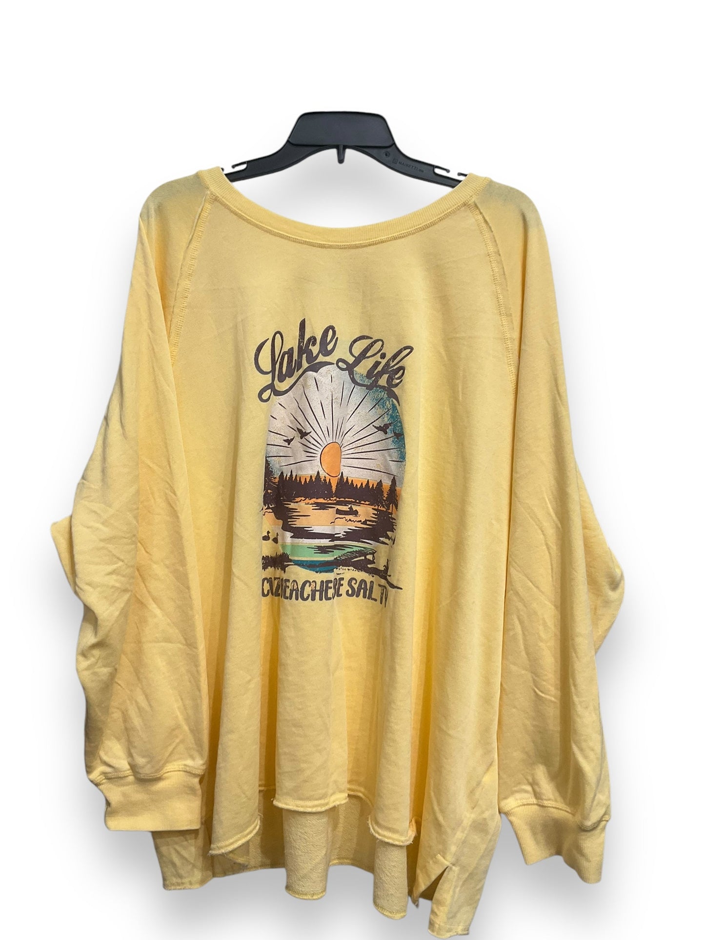 Sweatshirt Crewneck By Maurices In Yellow, Size: 3x