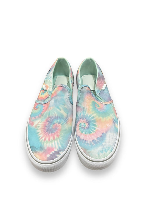 Shoes Flats By Vans In Tie Dye Print, Size: 9.5