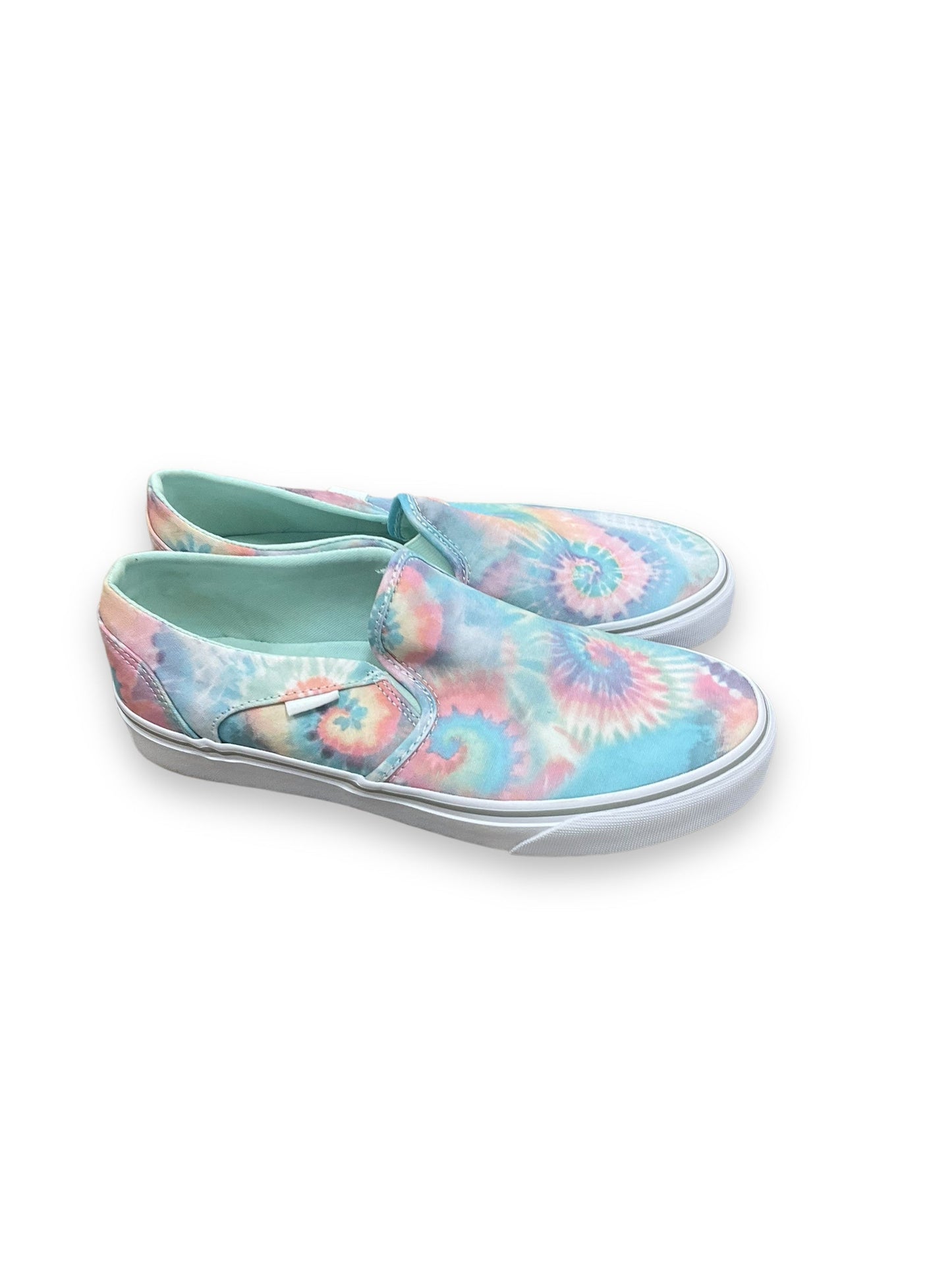 Shoes Flats By Vans In Tie Dye Print, Size: 9.5