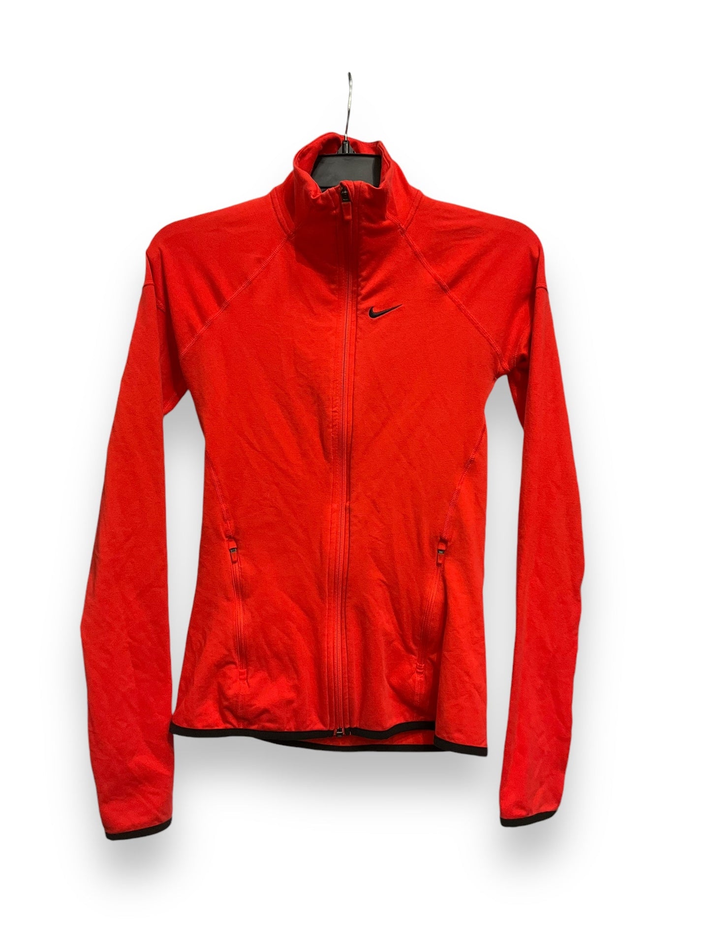 Athletic Jacket By Nike Apparel In Orange, Size: Xs