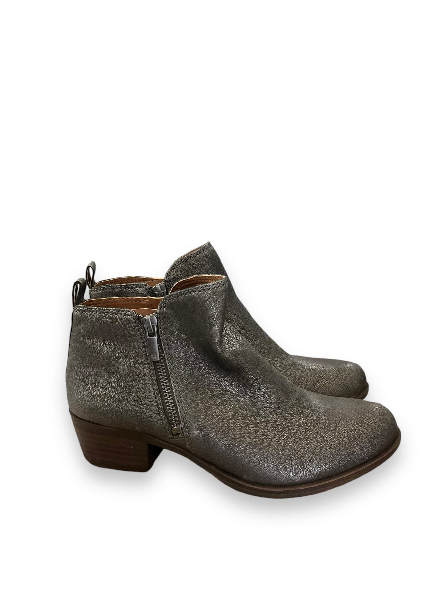 Boots Ankle Flats By Lucky Brand In Grey, Size: 8