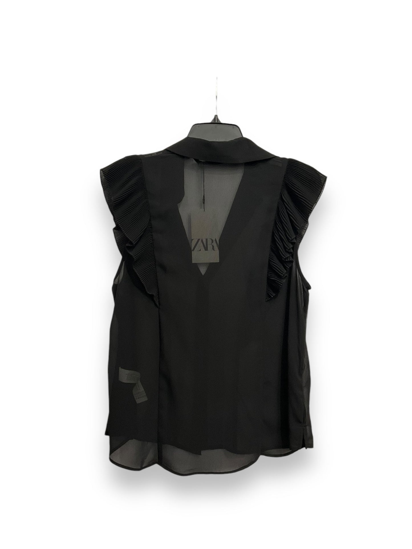 Top Sleeveless By Zara In Black, Size: L