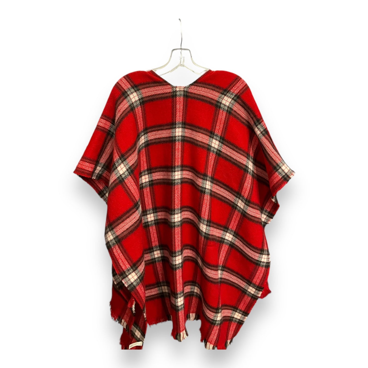 Poncho By Loft In Plaid Pattern, Size: L