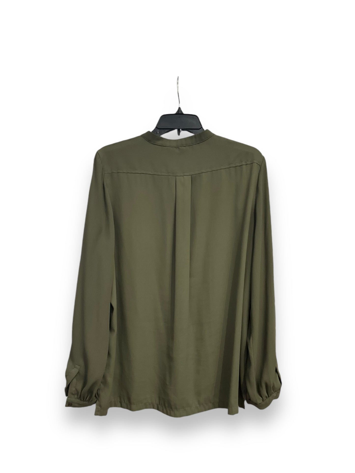 Blouse Long Sleeve By White House Black Market In Green, Size: L