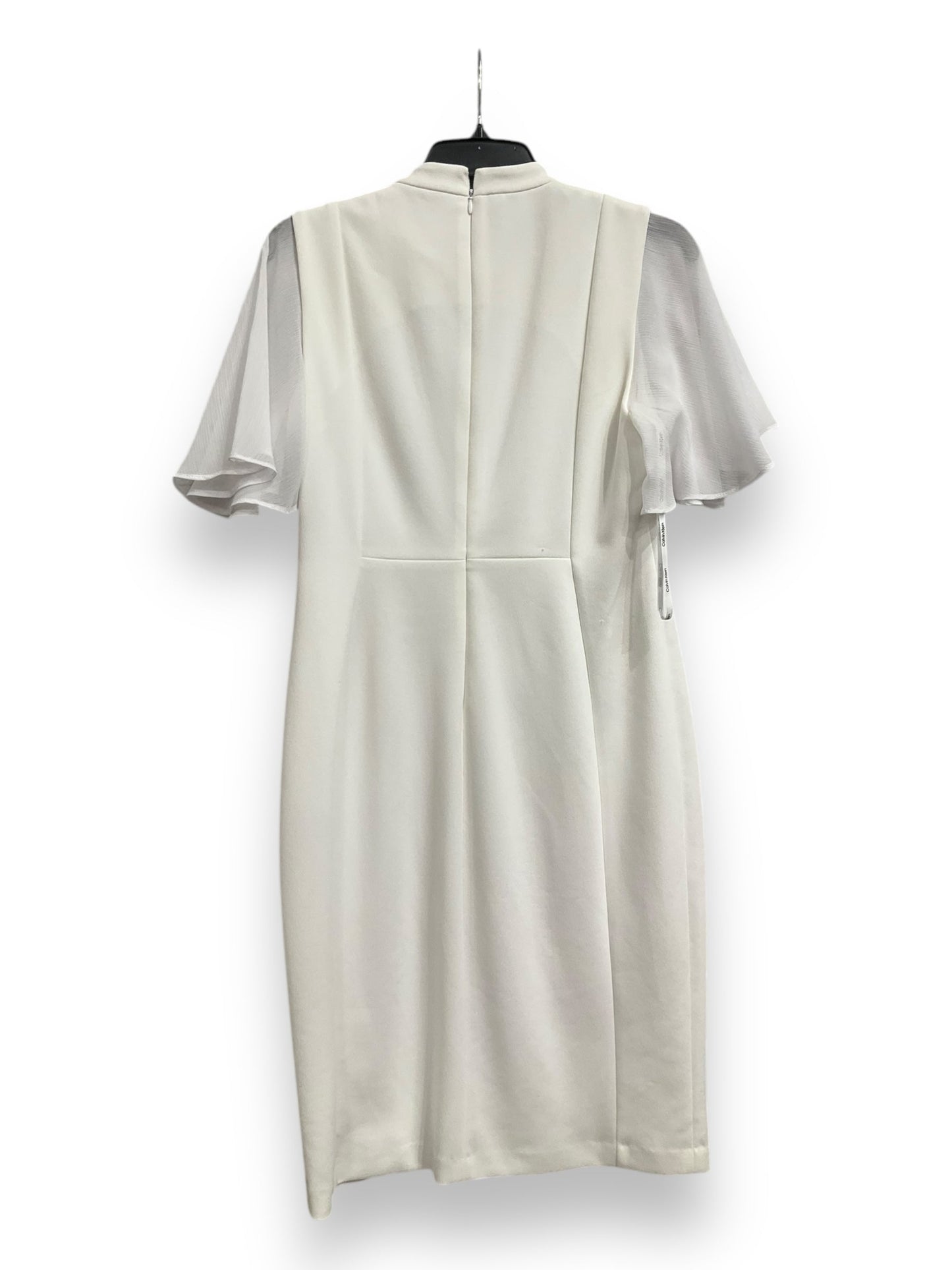 Dress Casual Midi By Calvin Klein In White, Size: 10