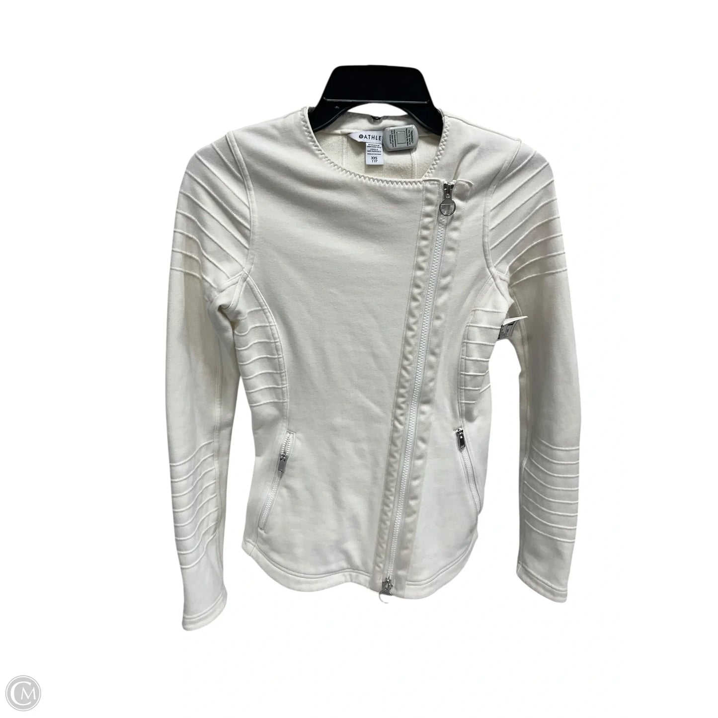 Athletic Jacket By Athleta In Cream, Size: Xxs