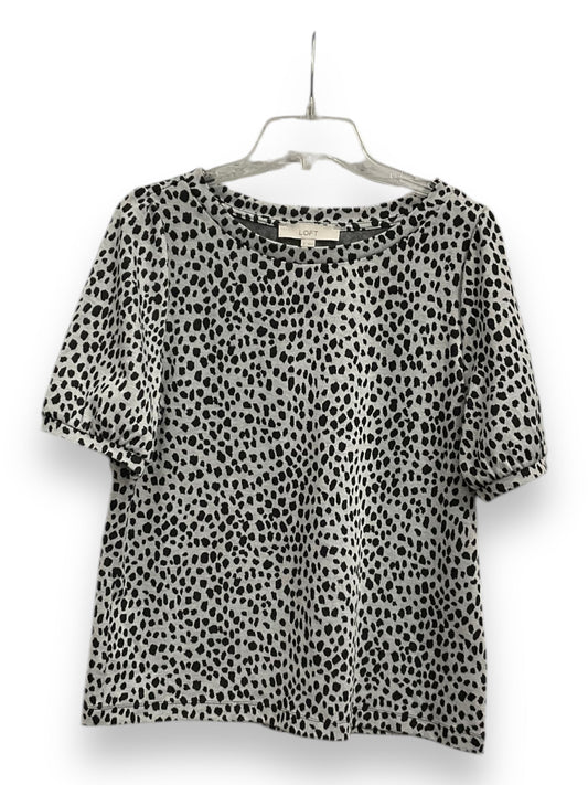 Top Short Sleeve By Loft In Animal Print, Size: M