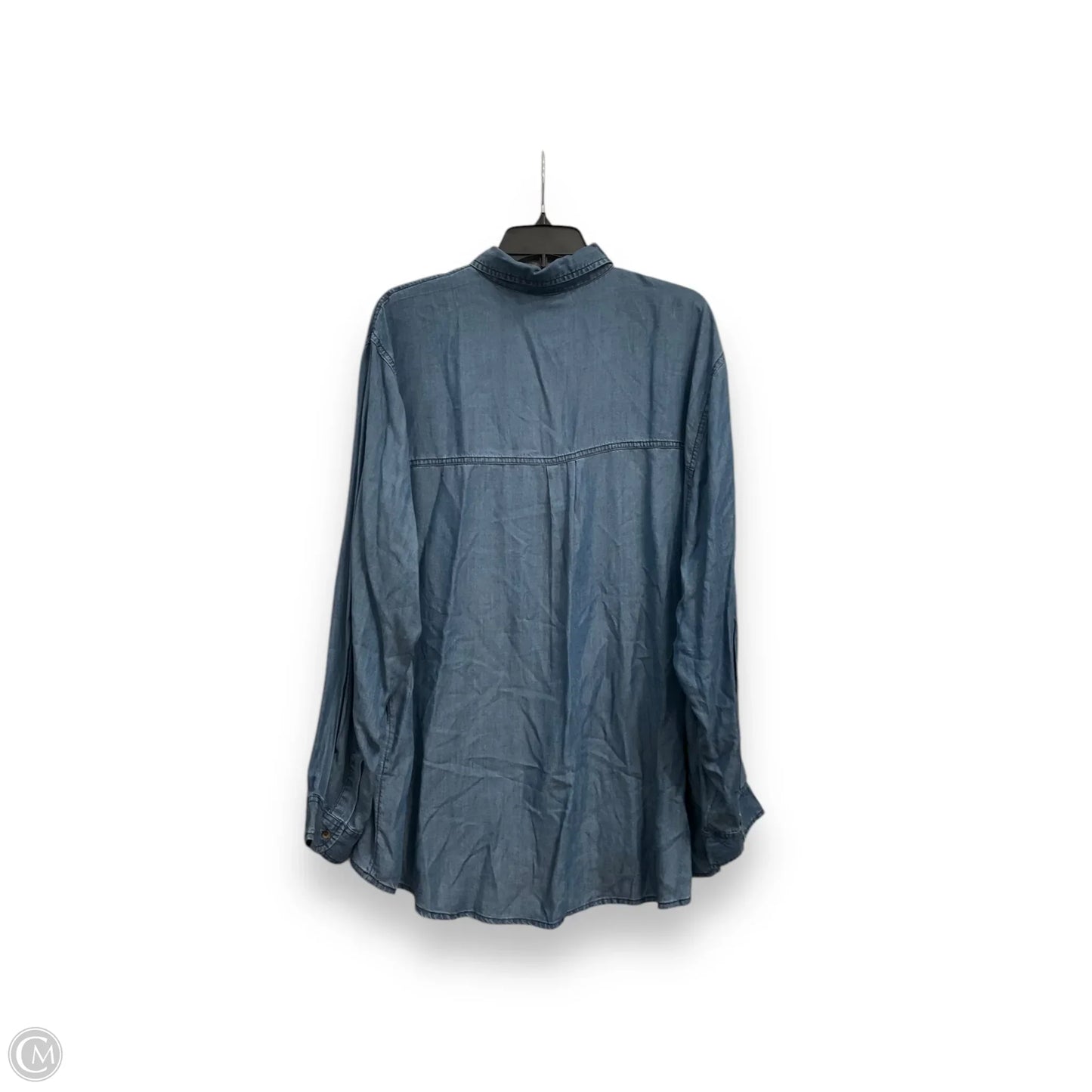 Top Long Sleeve By Agnes & Dora In Blue, Size: 3x