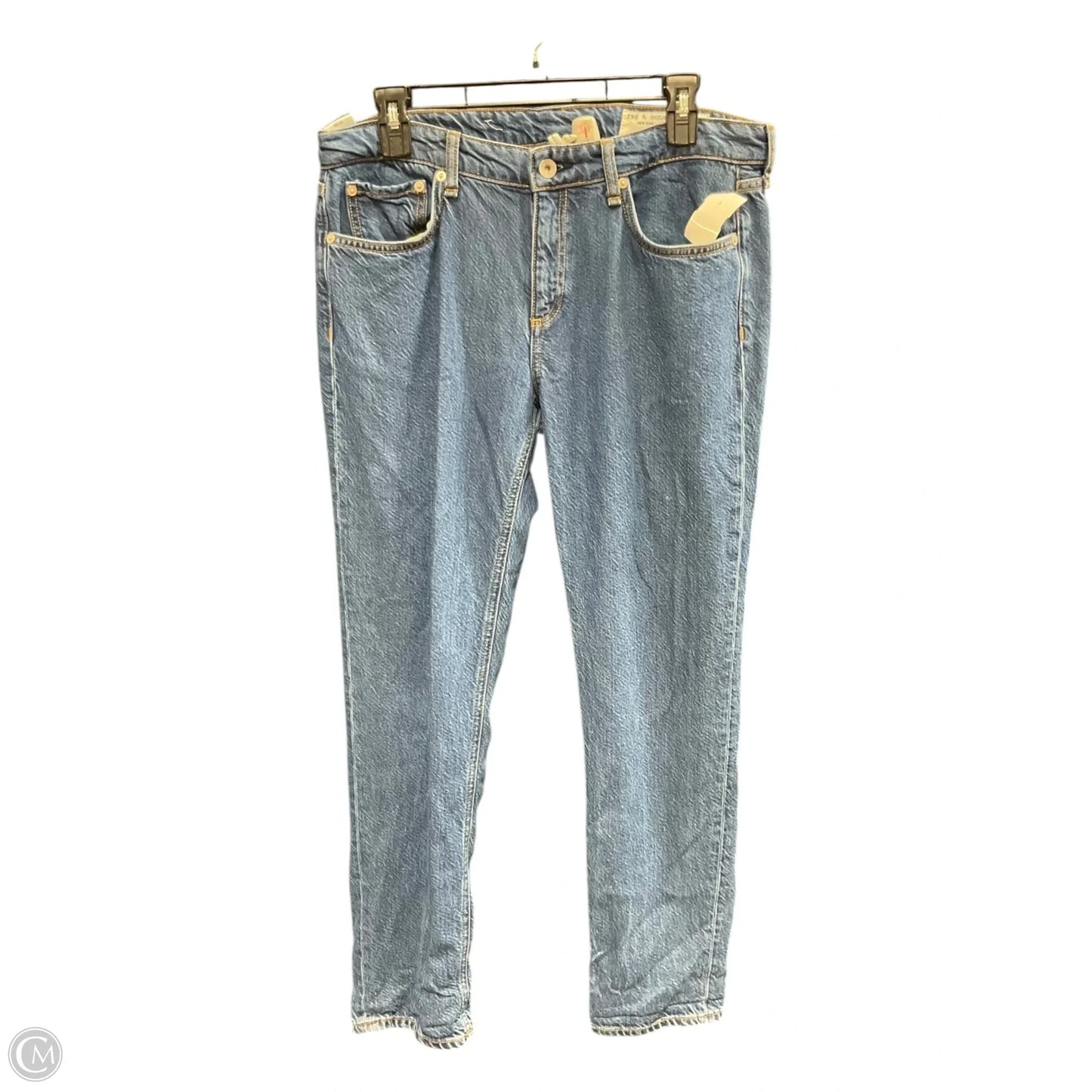Jeans Boyfriend By Rag & Bones Jeans In Blue Denim, Size: 8