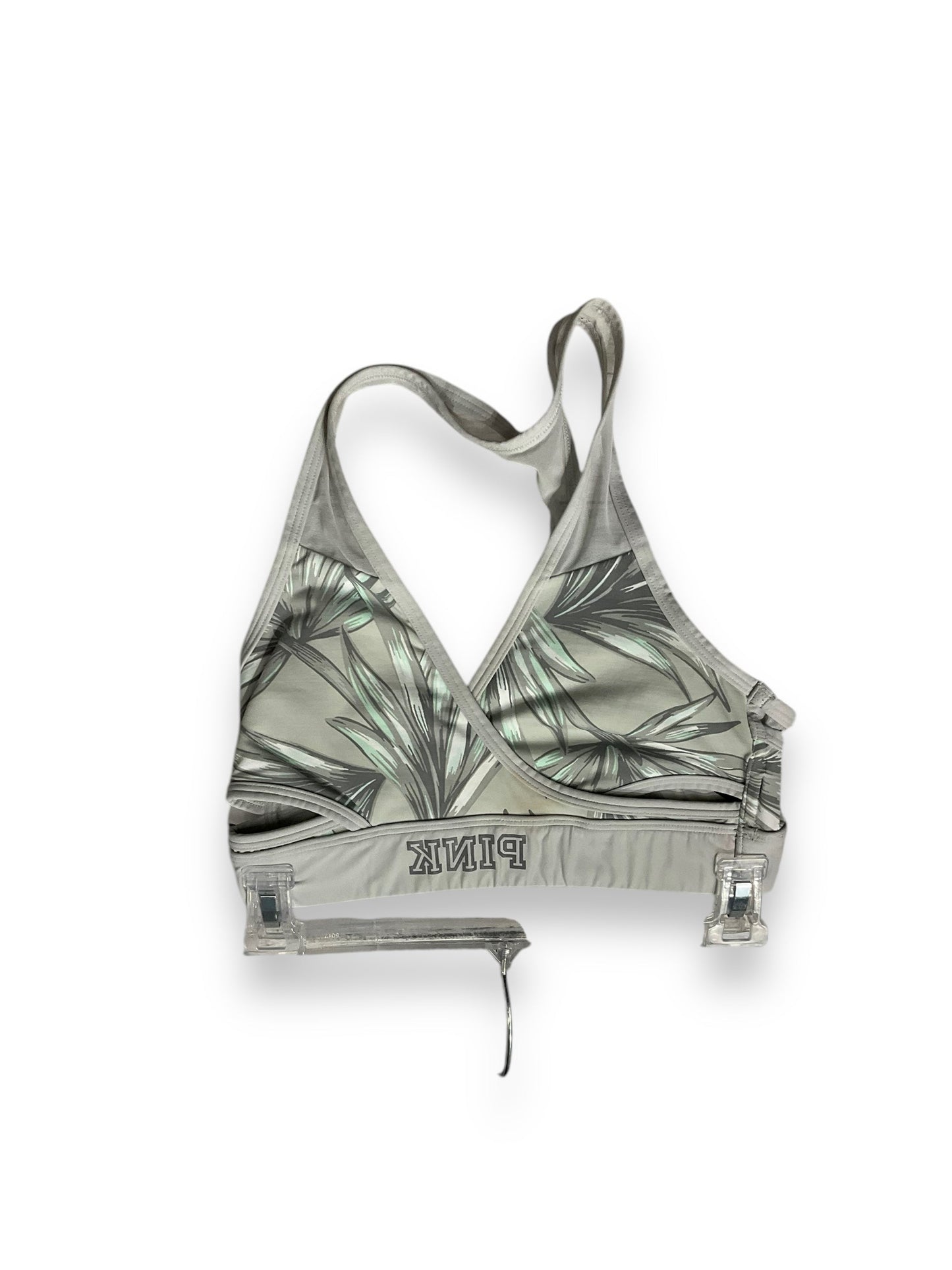 Athletic Bra By Pink In Grey, Size: M