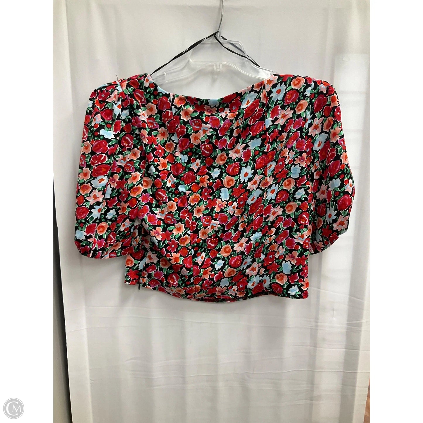 Top Short Sleeve By Astr In Floral Print, Size: L