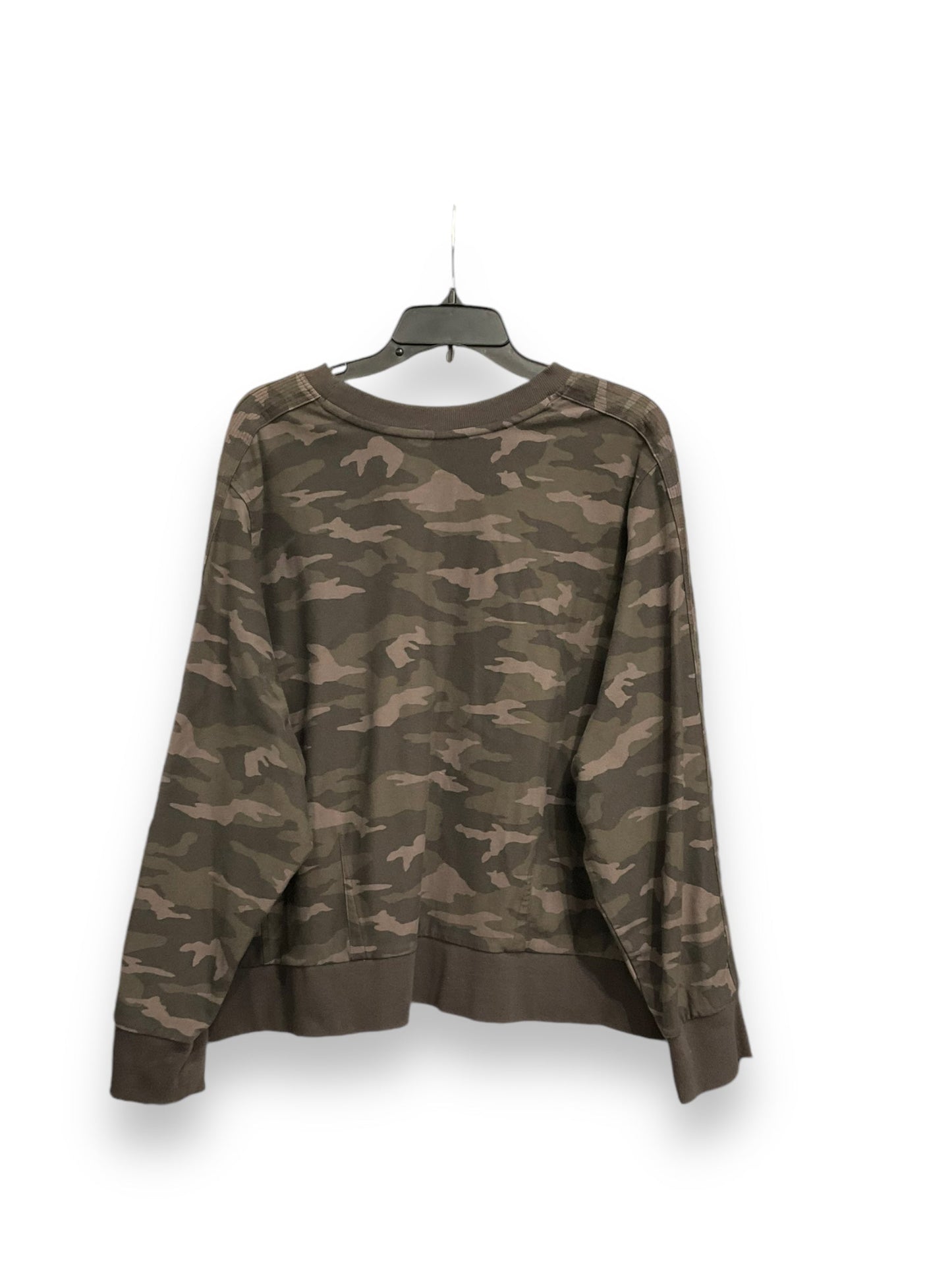 Athletic Sweatshirt Crewneck By Athleta In Camouflage Print, Size: 3x