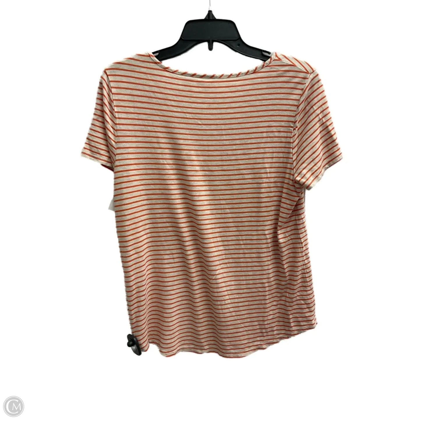 Top Short Sleeve By Chicos In Striped Pattern, Size: S