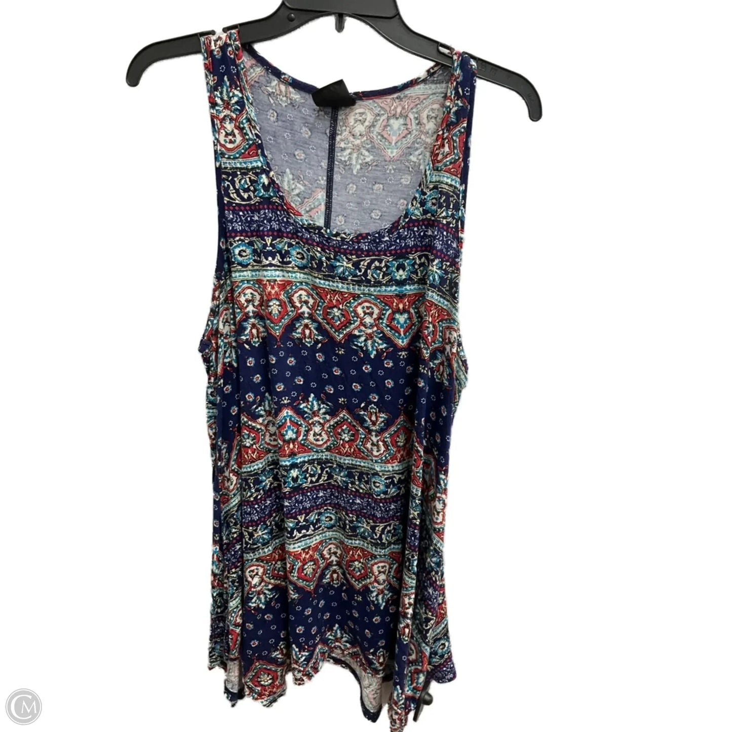 Top Sleeveless By Bobeau In Multi-colored, Size: 1x