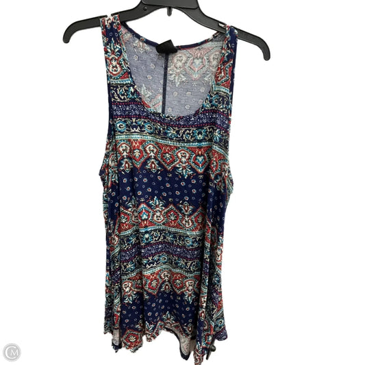 Top Sleeveless By Bobeau In Multi-colored, Size: 1x