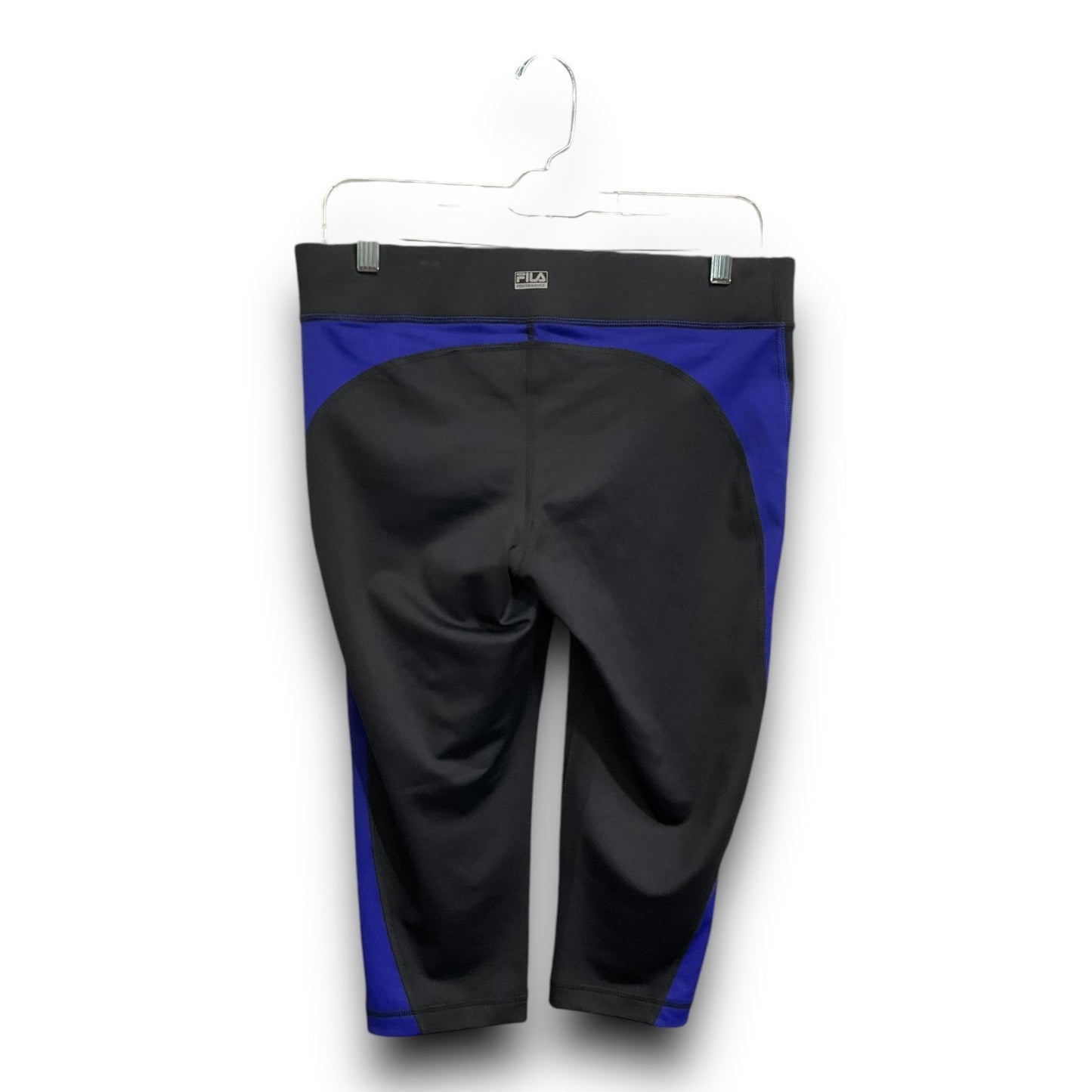 Athletic Capris By Fila In Black & Blue, Size: M