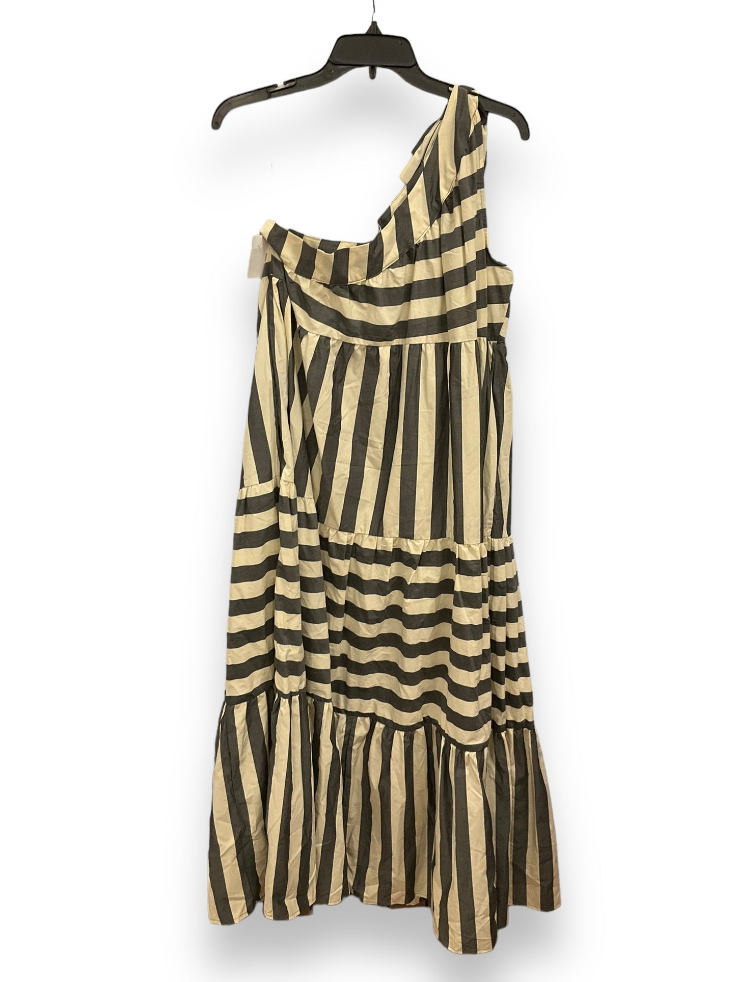 Striped Pattern Dress Casual Maxi Who What Wear, Size L
