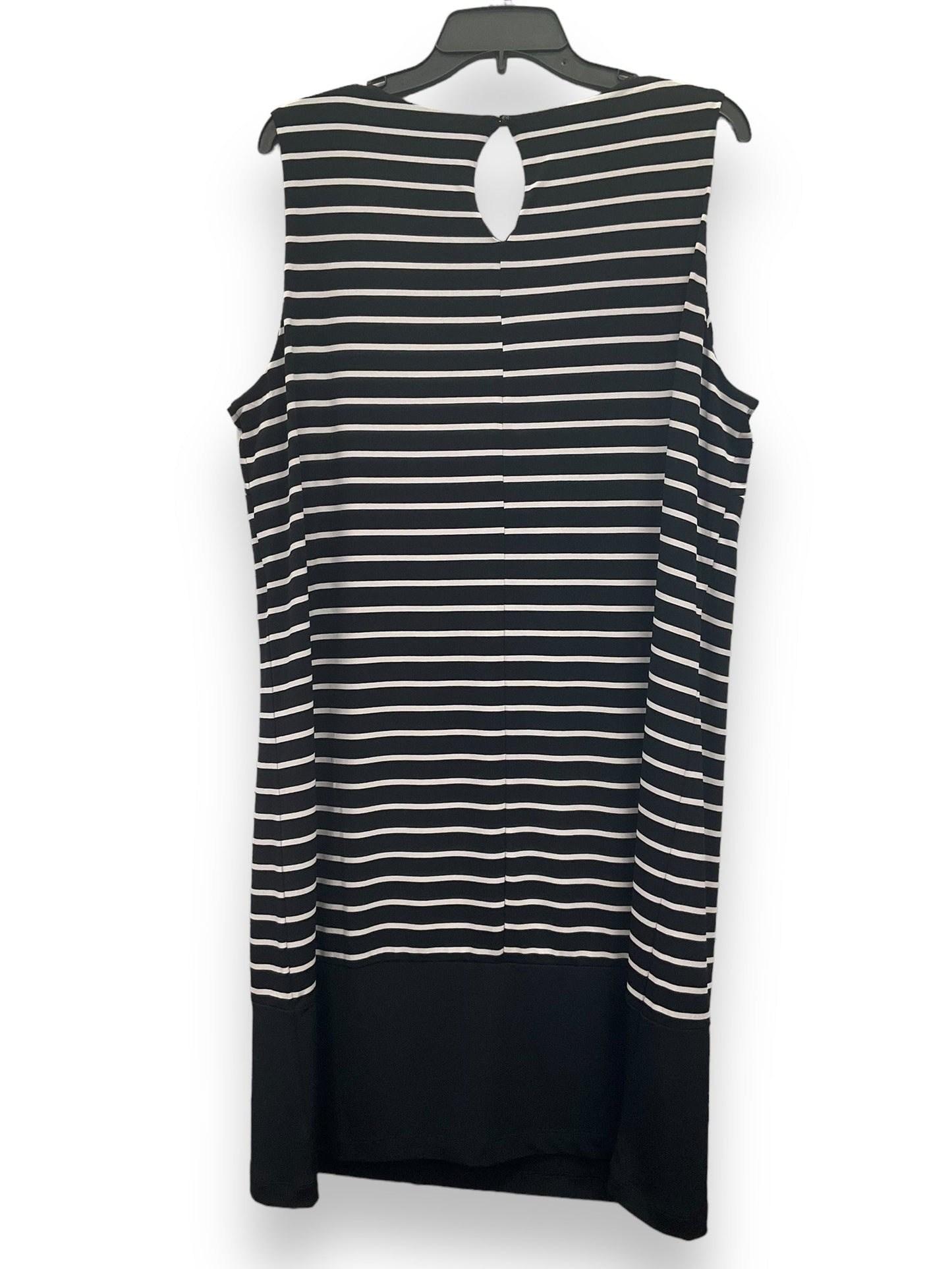 Striped Pattern Dress Casual Short George, Size Xl