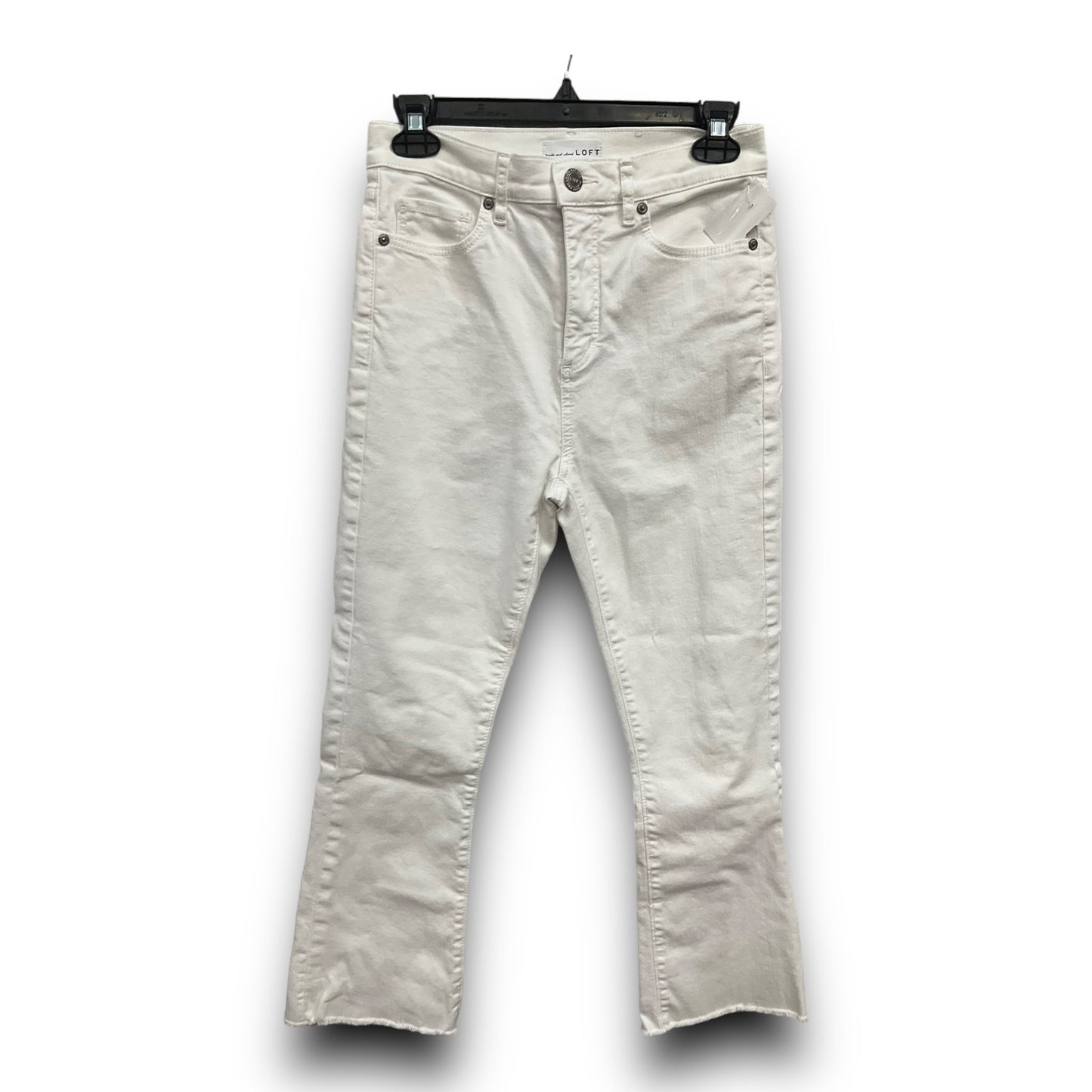 White Jeans Boot Cut Loft, Size 2