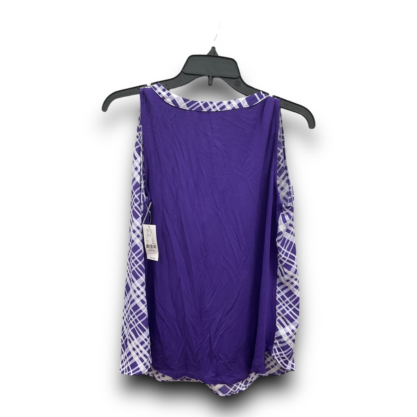Purple Top Sleeveless New York And Co, Size M