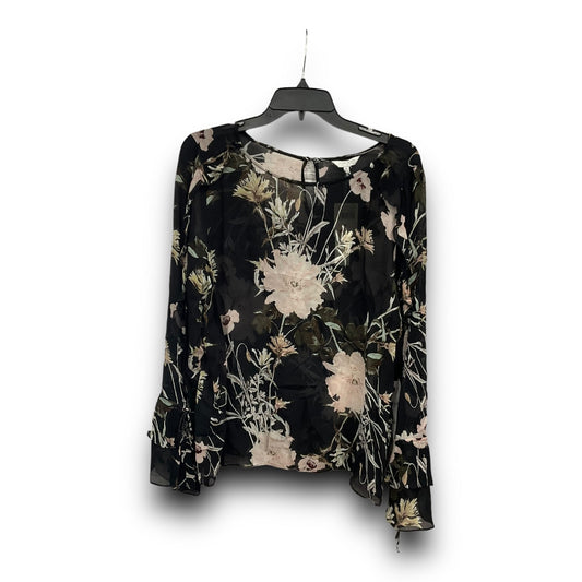 Floral Print Top Long Sleeve Lucky Brand, Size Xl