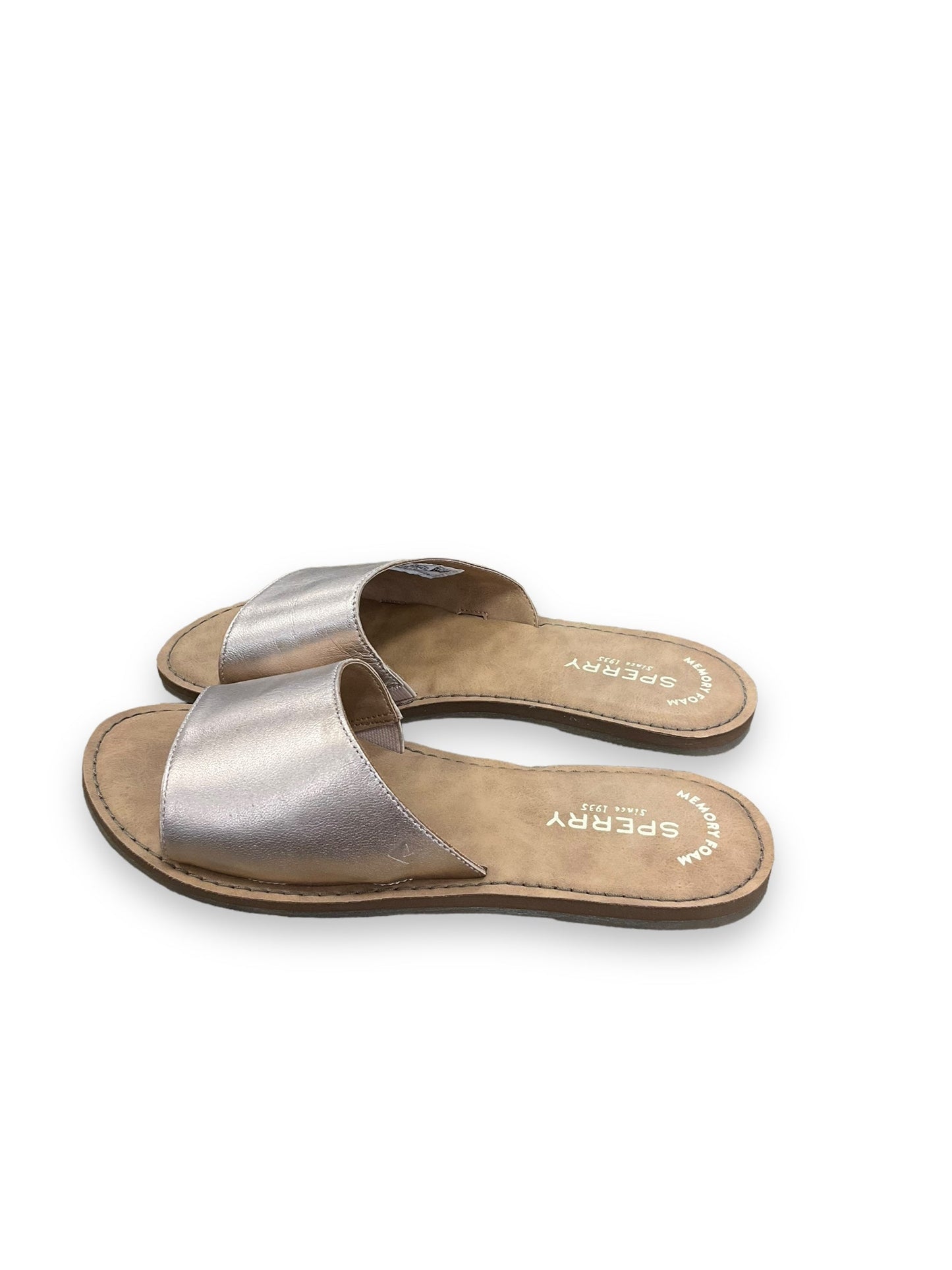 Rose Gold Sandals Flats Sperry, Size 9