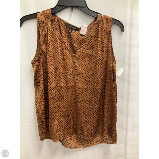 Top Sleeveless By Banana Republic In Animal Print, Size: Xxs