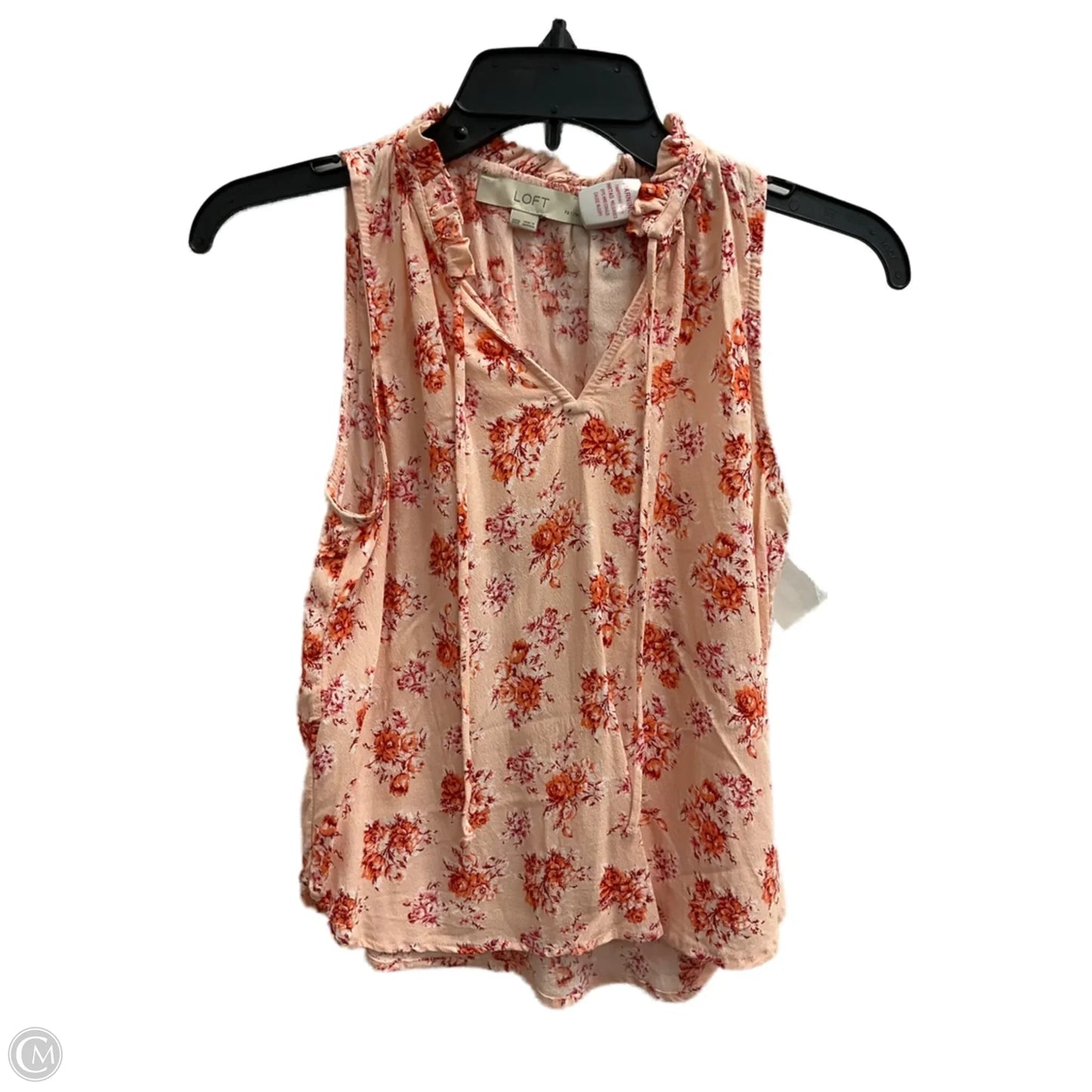 Top Sleeveless By Loft In Floral Print, Size: Xxs