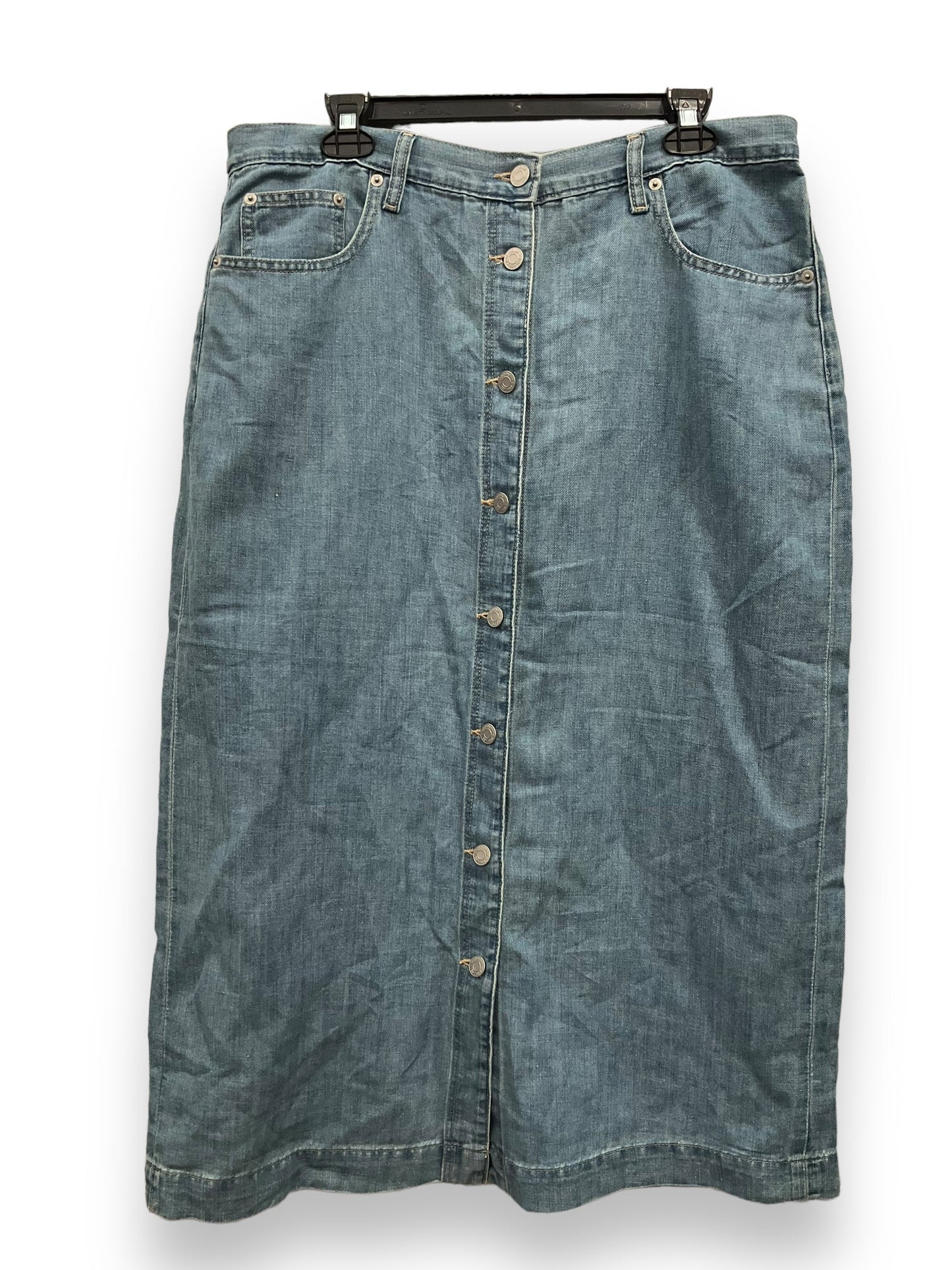 Blue Denim Skirt Midi Gap, Size 14
